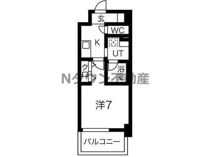 ジュール亀島(1K/5階)の間取り写真