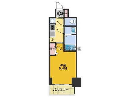 プレサンス広小路通今池(1K/3階)の間取り写真