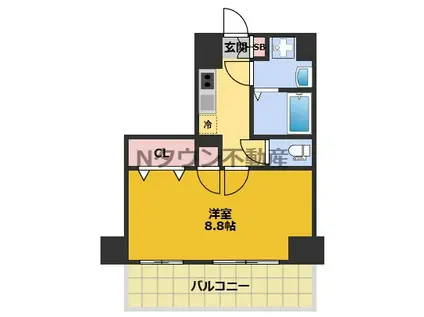 ディアレイシャス東別院Ⅳ(1K/6階)の間取り写真