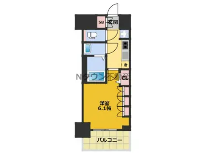 プレサンス上前津ディアシス(1K/6階)の間取り写真