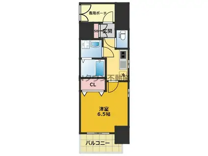 エステムコート名古屋黒川シャルマン(1K/3階)の間取り写真