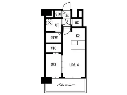 メイクスアート新栄Ⅲ(1LDK/13階)の間取り写真