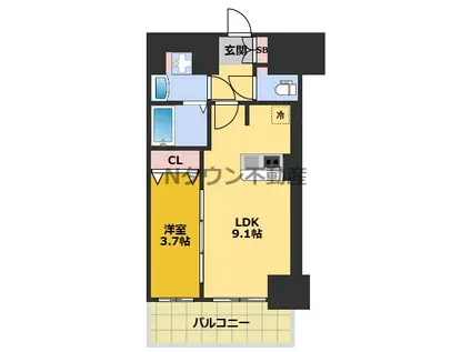 プレサンス上前津ディアシス(1LDK/14階)の間取り写真