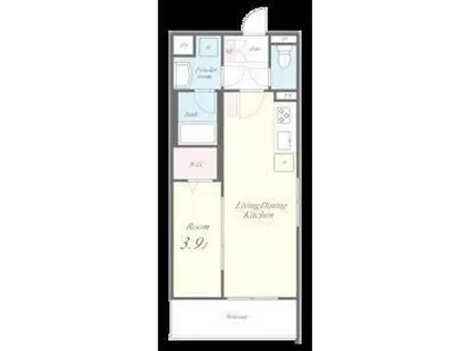 アイナ ルアナ ウル(1LDK/1階)の間取り写真