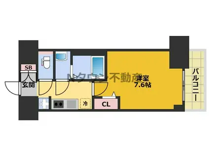 SHOKEN RESIDENCE名古屋(1K/14階)の間取り写真