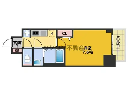 SHOKEN RESIDENCE名古屋(1K/11階)の間取り写真