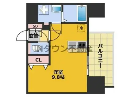 SHOKEN RESIDENCE名古屋(ワンルーム/7階)の間取り写真