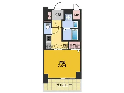 S-RESIDENCE浄心イースト(1K/4階)の間取り写真