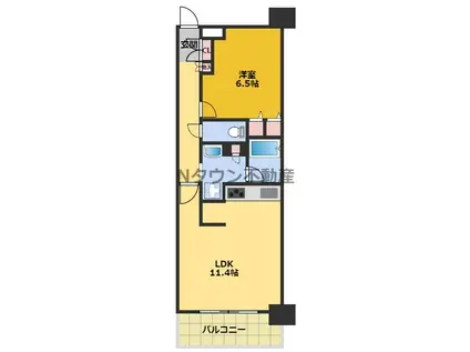 プレサンス ロジェ 名古屋駅ノース FRONT(1LDK/6階)の間取り写真