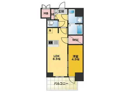 プレサンス桜通ザ・タイムズ(1LDK/6階)の間取り写真