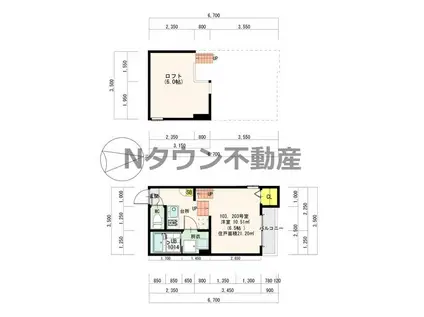 フルジュア本陣(1K/1階)の間取り写真