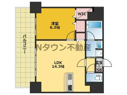 FIRST RESIDENCE SAKAE(1LDK/14階)の間取り写真