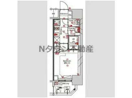 MAXIV東別院(1K/6階)の間取り写真