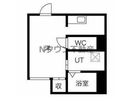名古屋市東山線 中村公園駅 徒歩20分 4階建 築9年(1K/4階)の間取り写真