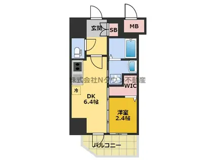 エステムコート名古屋葵(1DK/13階)の間取り写真