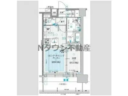 プレサンスジェネ上前津(1LDK/15階)の間取り写真