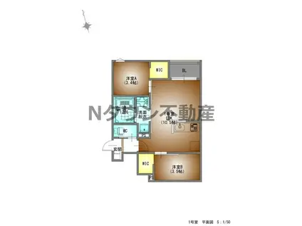 REGALEST中村日赤(2LDK/1階)の間取り写真