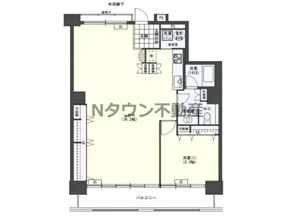 キャッスルハイツ上前津(1LDK/12階)の間取り写真