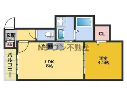 LOFT10 名駅(1LDK/3階)の間取り写真
