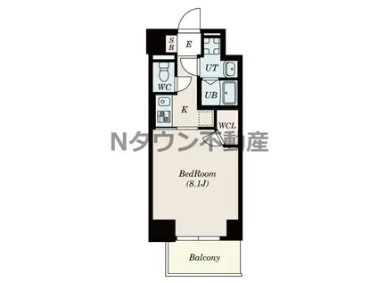 S-RESIDENCE上飯田ウエスト(1K/5階)の間取り写真