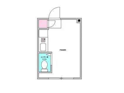 タスコーポラス(ワンルーム/2階)の間取り写真