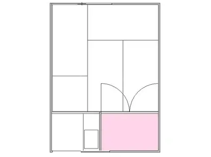 第2日出荘(1K/1階)の間取り写真