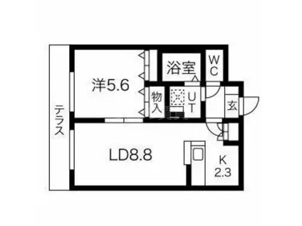 PISO ARCE SHINAGAWA(1LDK/3階)の間取り写真