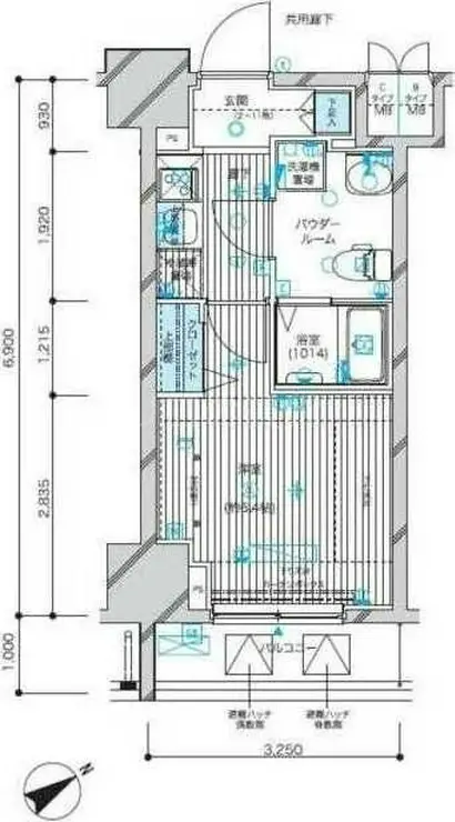 メインステージ蒲田VIエグザ 8階階 間取り