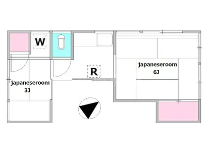 天明荘(2K/2階)の間取り写真