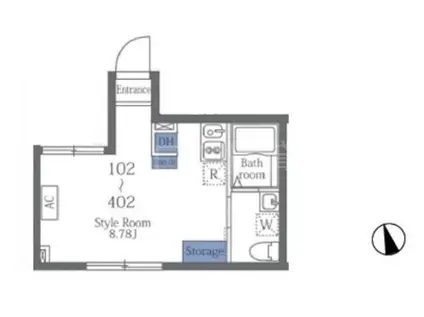 ヴァンテジオ蒲田(ワンルーム/3階)の間取り写真