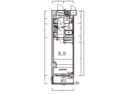 XEBEC池上Ⅲ(1K/2階)の間取り写真