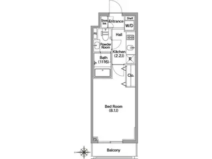 コンフォリア馬込(1K/6階)の間取り写真