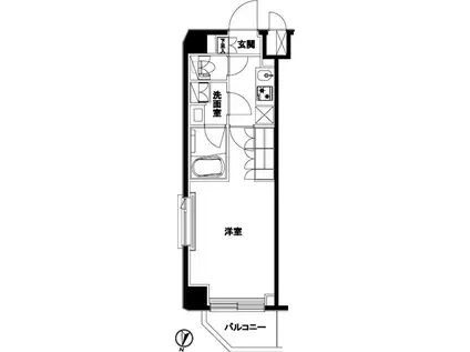 ルーブル北嶺町(1K/6階)の間取り写真