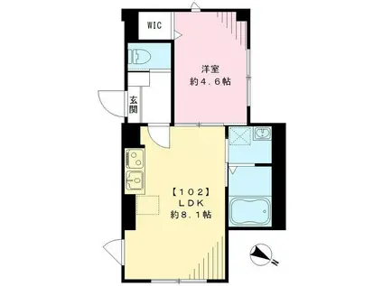 VIEUNO TN(1LDK/1階)の間取り写真