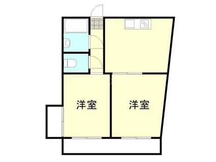 池上台コーポ(2DK/1階)の間取り写真