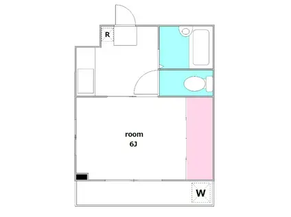 KC川北ビル(1K/2階)の間取り写真