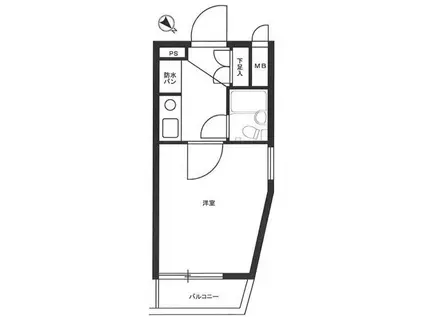 ルーブル南馬込(1K/2階)の間取り写真