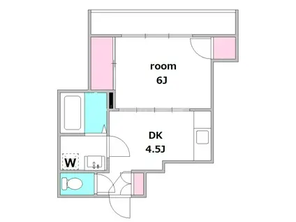 レジデンスヤマ西葛西(1DK/5階)の間取り写真