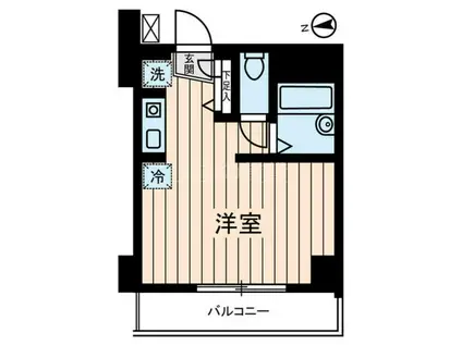 ラ・フロレスタ壱番館(ワンルーム/8階)の間取り写真