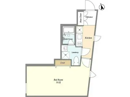 THE AIGRETTE MINAMI‐KAMATA(1K/3階)の間取り写真