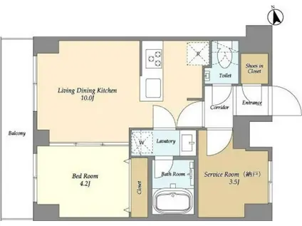 AUGUSTA RESIDENCE大森(1SLDK/8階)の間取り写真