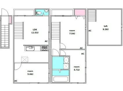テレーズ池上(3LDK/2階)の間取り写真