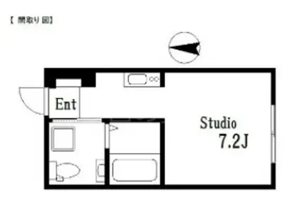 BONDS STAGES 千鳥町(ワンルーム/1階)の間取り写真