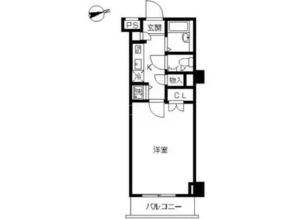 スカイコート蒲田第7(1K/4階)の間取り写真