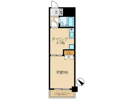 グレイス多摩川(1K/3階)の間取り写真