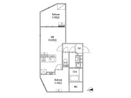 GRAN PASEO大森Ⅲ(2LDK/2階)の間取り写真