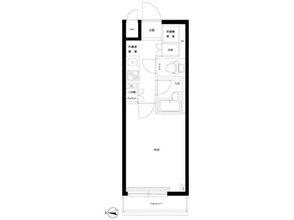 ルーブル池上伍番館(1K/4階)の間取り写真