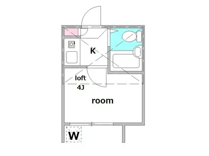 LIEBE HOUSE(1K/1階)の間取り写真