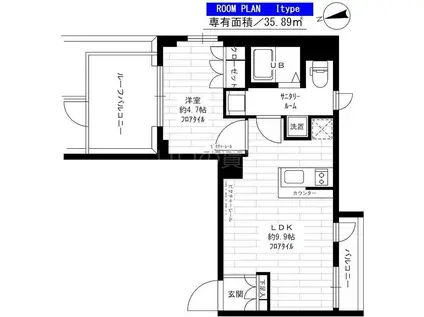 グランドコンシェルジュ大森西(1LDK/5階)の間取り写真