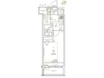 ガリシア大森(1K/3階)の間取り写真